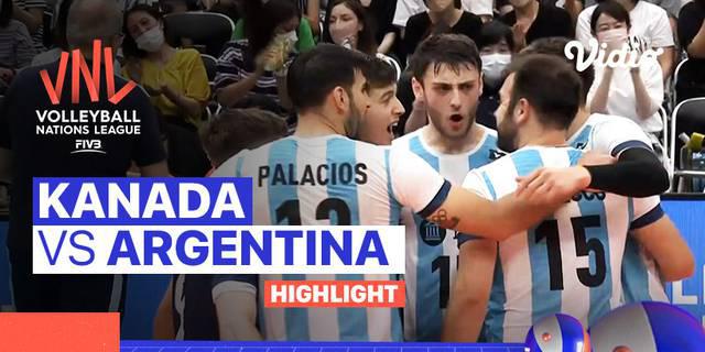 VIDEO: Argentina Kalahkan Kanada di Laga Pertama Pekan 3 Volleyball Nations League Putra 2022