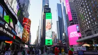Fatin di Billboard Time Square New York (Istimewa)
