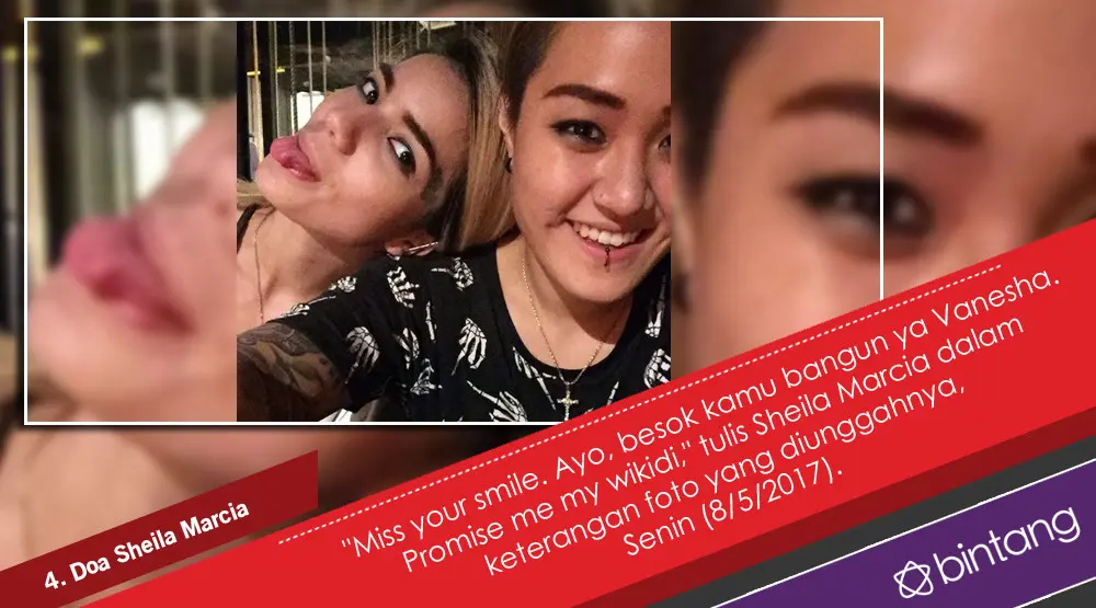 Kekasih tak Sadarkan Diri, Sheila Marcia Minta Vanesha Bangun. (Foto: Instagram/itssheilamj, Desain: Nurman Abdul Hakim/Bintang.com)