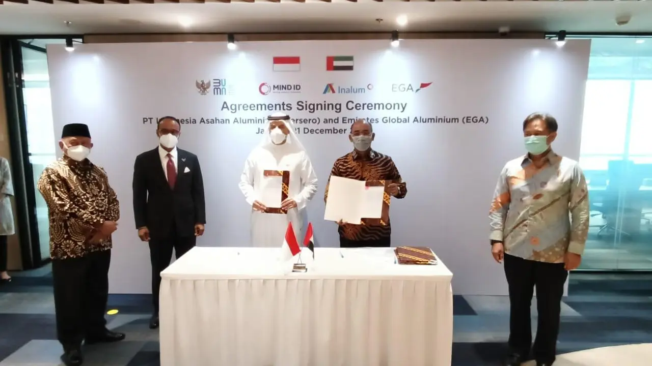 Inalum Teken Kontrak dengan Salah Satu Perusahaan Produsen Aluminium Terbesar Dunia asal UEA