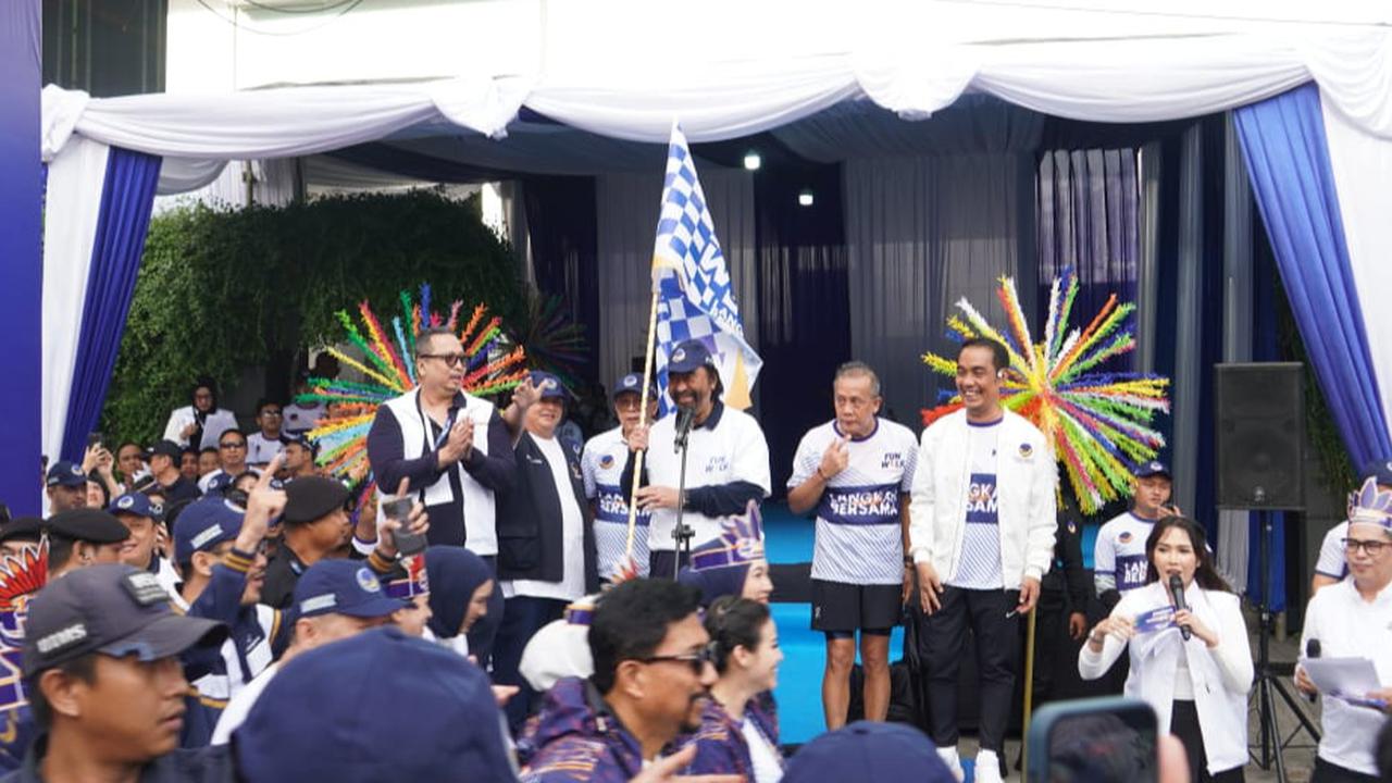 Ribuan Kader Meriahkan Funwalk HUT ke-14 NasDem, Nova Paloh: Langkah Nyata untuk Kebersamaan