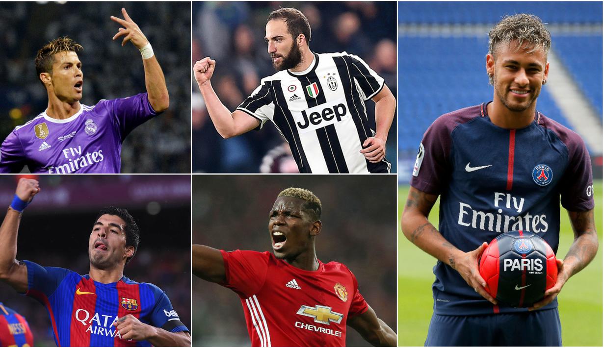 Berikut ini Neymar Jr dan 8 Pesepak Bola Termahal di jagat sepak bola dunia. Diantaranya, Cristiano Ronaldo dan Paul Pogba. (Foto-foto Kolase dari AFP, EPA dan AP)