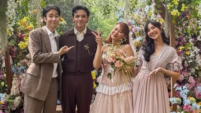 Sheila Dara Tampil dengan Rambut Panjang saat Hadir Resepsi Nadin Amizah dan Faishal Tanjung