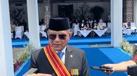 Wakil Menteri Politik dan Keamanan (Wamen Polkam) Lodewijk mengaku bersyukur Indonesia dapat memasuki usia kemerdekaan ke-80. (Liputan6.com/Muhammad Radityo Priyasmoro)