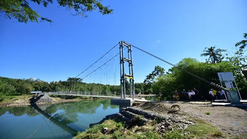 Jembatan untuk Desa di Kecamatan Lembor, Kabupaten Manggarai Barat, Nusa Tenggara Timur. (Dok Kementerian PUPR)