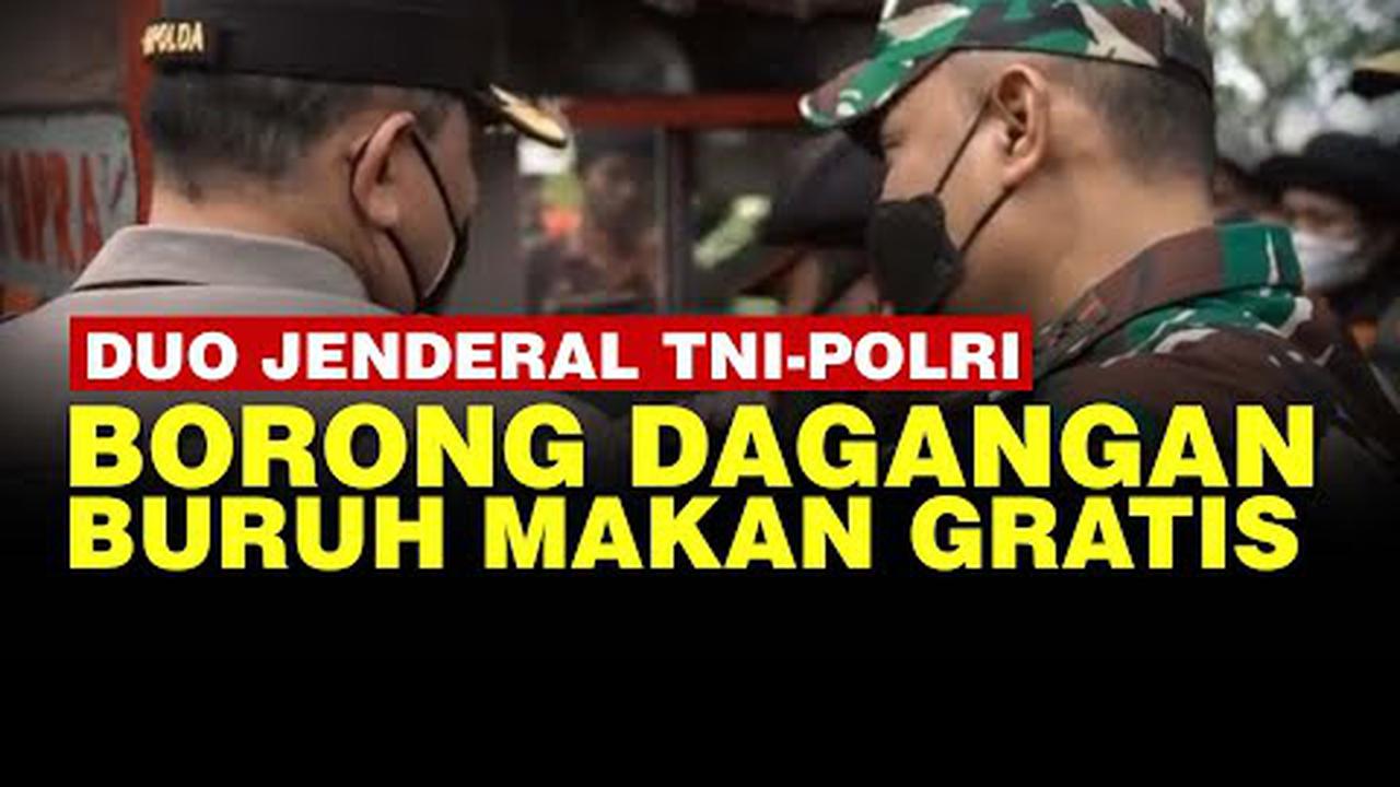 VIDEO: "Gratis, Gratis" Teriak Irjen Fadil dan Mayjen Untung Borong Dagangan Traktir