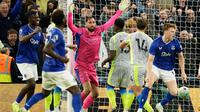 Manchester City harus puas bermain imbang 3-3 kontra Everton pada laga pekan ke-35 Premier League musim ini di Hill Dickinson Stadium, Liverpool, Selasa (05/05/2026) dini hari WIB. (AP Photo/Dave Thompson)