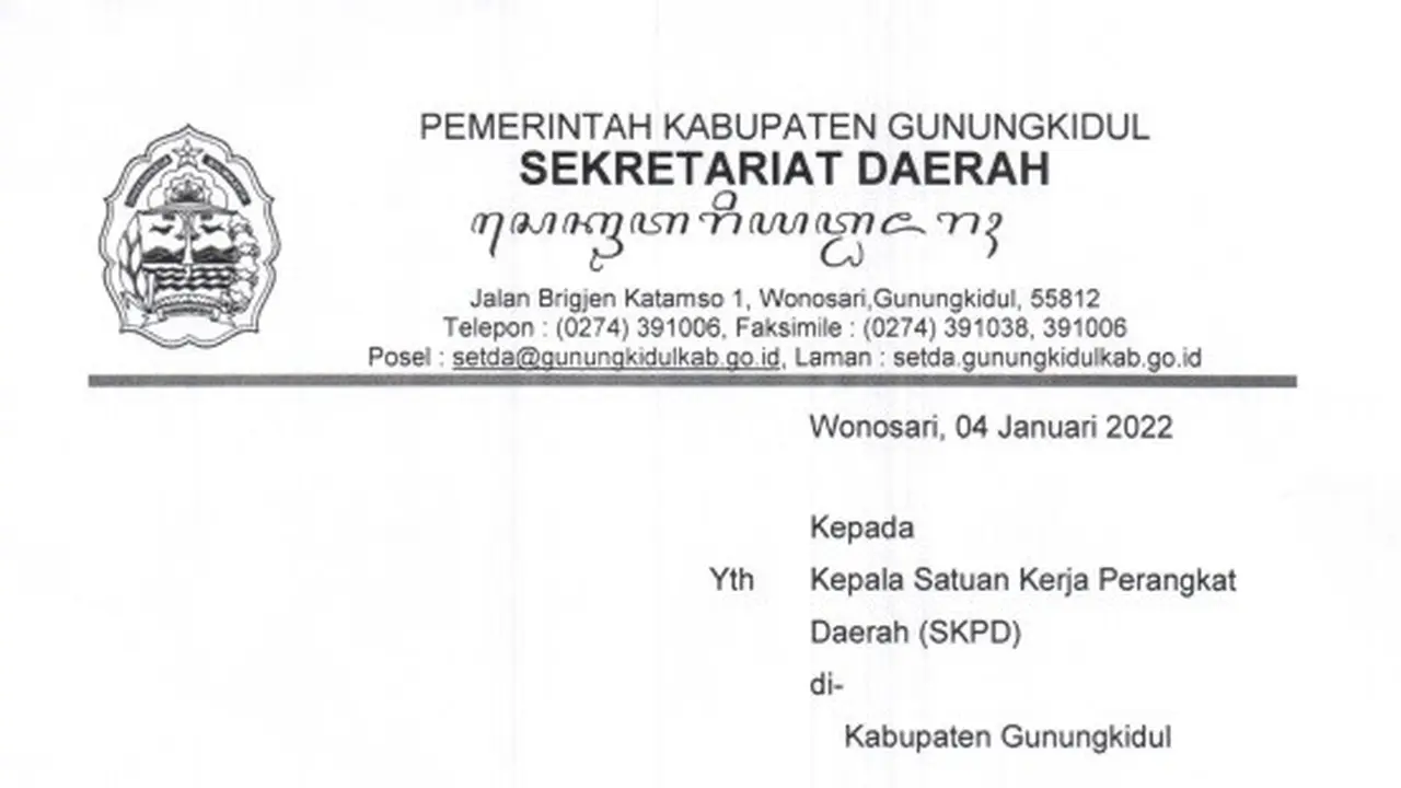 SE Sekda Gunungkidul