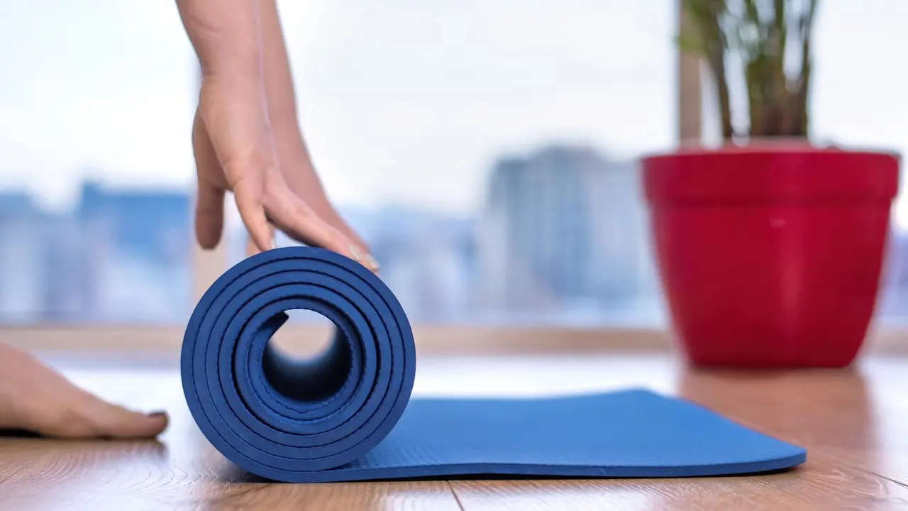 Ilustrasi matras untuk yoga