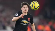 1. Daniel James - Daniel James mampu membuktikan kualitasnya bersama Manchester United. James berhasil mencetak empat gol dan tujuh assist dari 37 pertandingan di seluruh ajang bersama skuat Red Devils. (AFP/Paul Ellis)