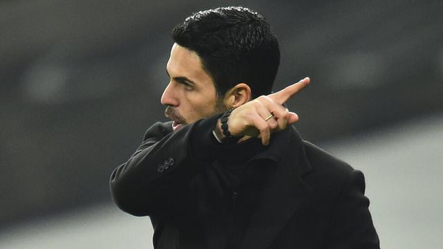 Foto Liga Inggris: Ekspresi Mikel Arteta Usai Arsenal Digilas Tottenham Hotspur
