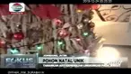 Panitia peringatan hari Raya Natal di GKJW Jombang memanfaatkan limbah tanaman jagung sebagai bahan untuk membuat pohon Natal.