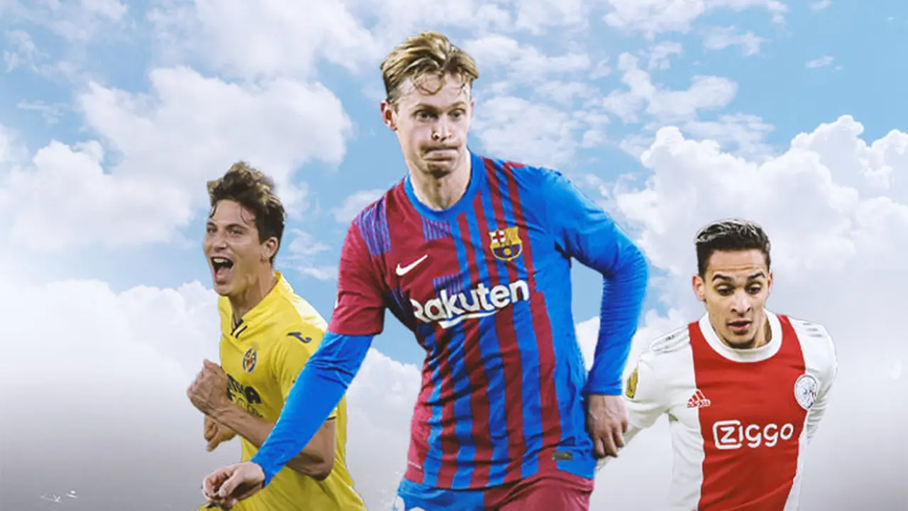 Ilustrasi - Pau Torres, Frenkie de Jong, Antony