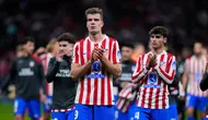 Hasil itu juga sekaligus membawa Alexander Sorloth dkk melaju ke babak 16 besar Liga Champions 2025/2026. (AP Photo/Manu Fernandez)