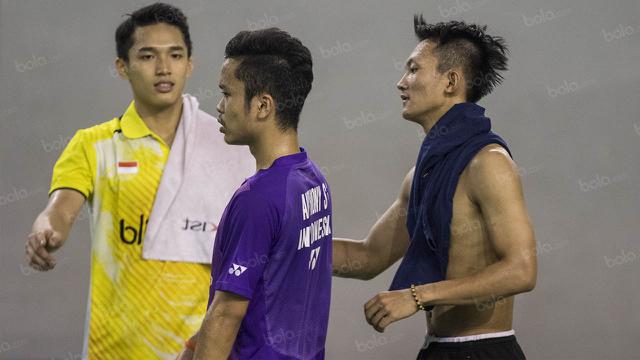 Jonatan Christie, Anthony Ginting, dan Ihsan Maulana Mustofa