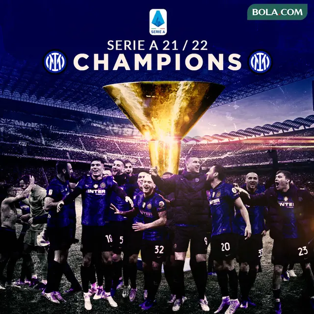 Serie A - Ilustrasi Inter Milan Juara Serie A Musim 2021-2022