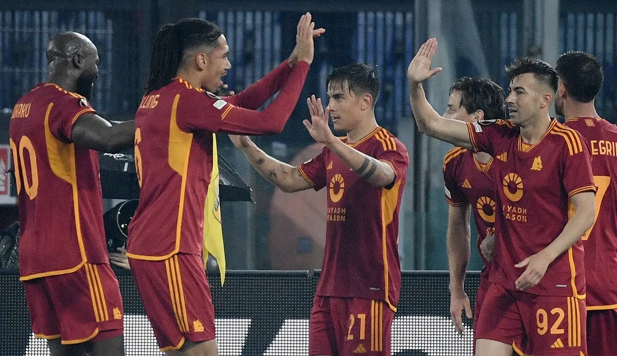 Agregat 3-1, Roma melaju ke semifinal Liga Europa 2023/2024.  (Filippo MONTEFORTE/AFP)