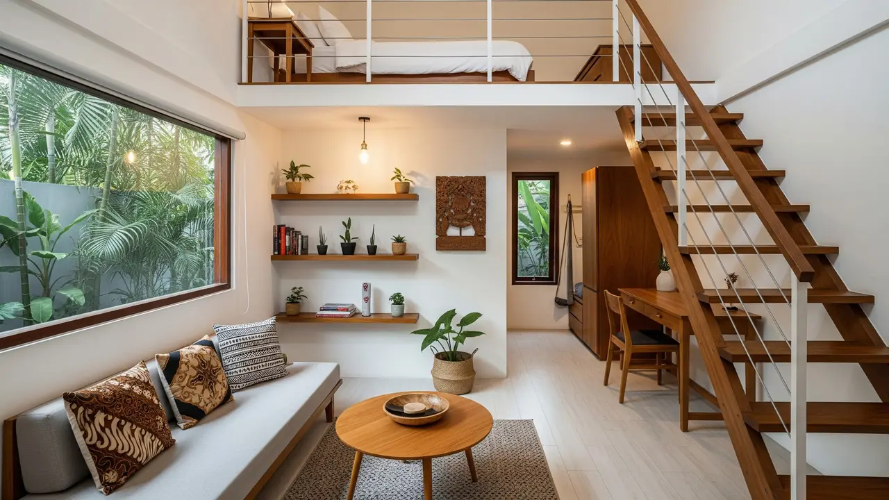 Model Rumah Minimalis Kecil dengan Mezzanine yang Estetik dan Fungsional