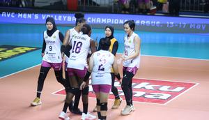 Bethania de la Cruz (18) memutuskan pensiun usai membawa Jakarta Popsivo Polwan lolos ke final four Proliga 2026 dengan mengalahkan  Medan Falcons di GOR Candradimuka Padepokan Voli Jenderal Polisi Kunarto, Sentul, Bogor, Jumat (27/2). (foto: PBVSI)