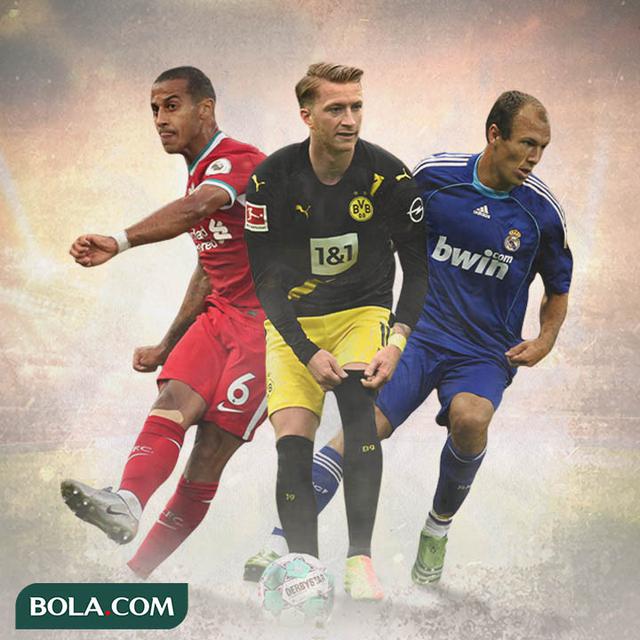 Ilustrasi - Thiago Alcantara, Marco Reus, Arjen Robben