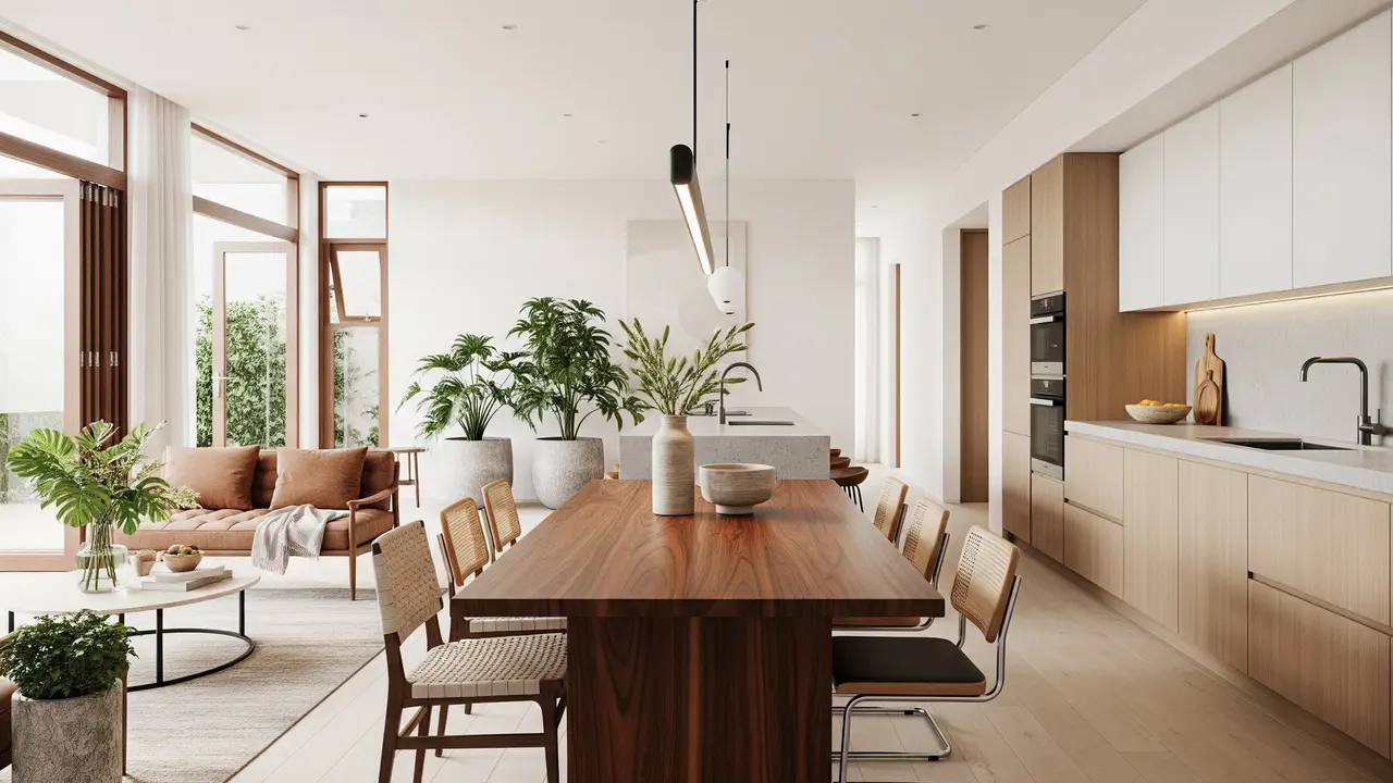 Inspirasi Desain Ruang Keluarga dan Ruang Makan Tanpa Sekat Rumah Minimalis