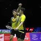 Ganda putra Indonesia, Fajar Alfian/Muhammad Rian Ardianto, mengaku sempat lengah pada gim kedua babak perempat final Piala Thomas 2018. (dok. PBSI)