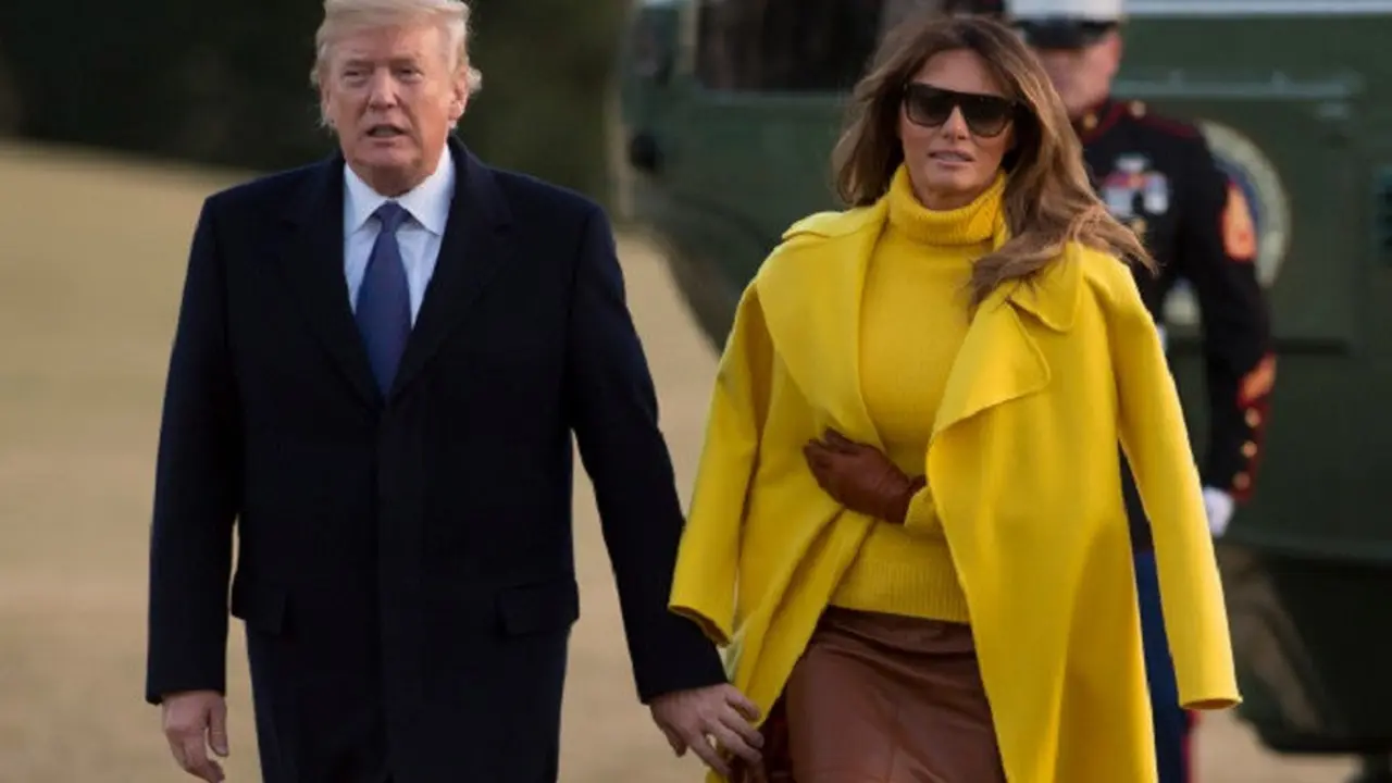 Donald Trump dan Melania Trump saat hendak bertandang ke Ohio