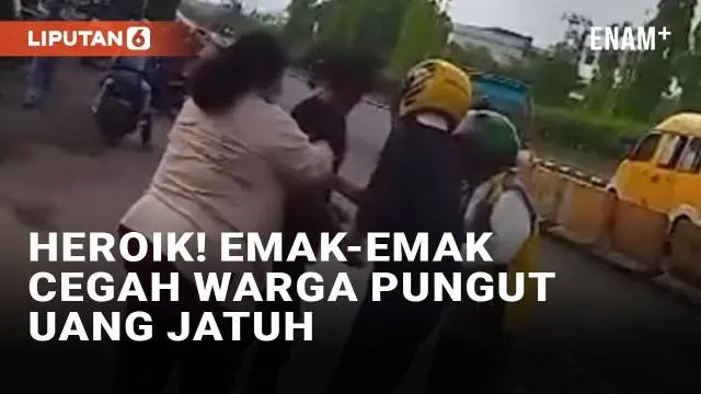 VIDEO: Viral Emak-Emak Cegah Warga Pungut Uang Berhamburan di Ampera Palembang, Banjir Pujian