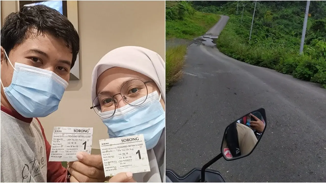 Demi Nonton Pengabdi Setan 2, Pasutri Ini Tempuh 80 Km Naik Motor hingga Kapal
