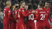 Liverpool berhasil memetik poin penuh saat menjamu Leeds United di laga lanjutan Liga Inggris 2021/2022 yang berlangsung di Anfield, Kamis (24/02/2022) dini hari WIB. (AP/Jon Super)
