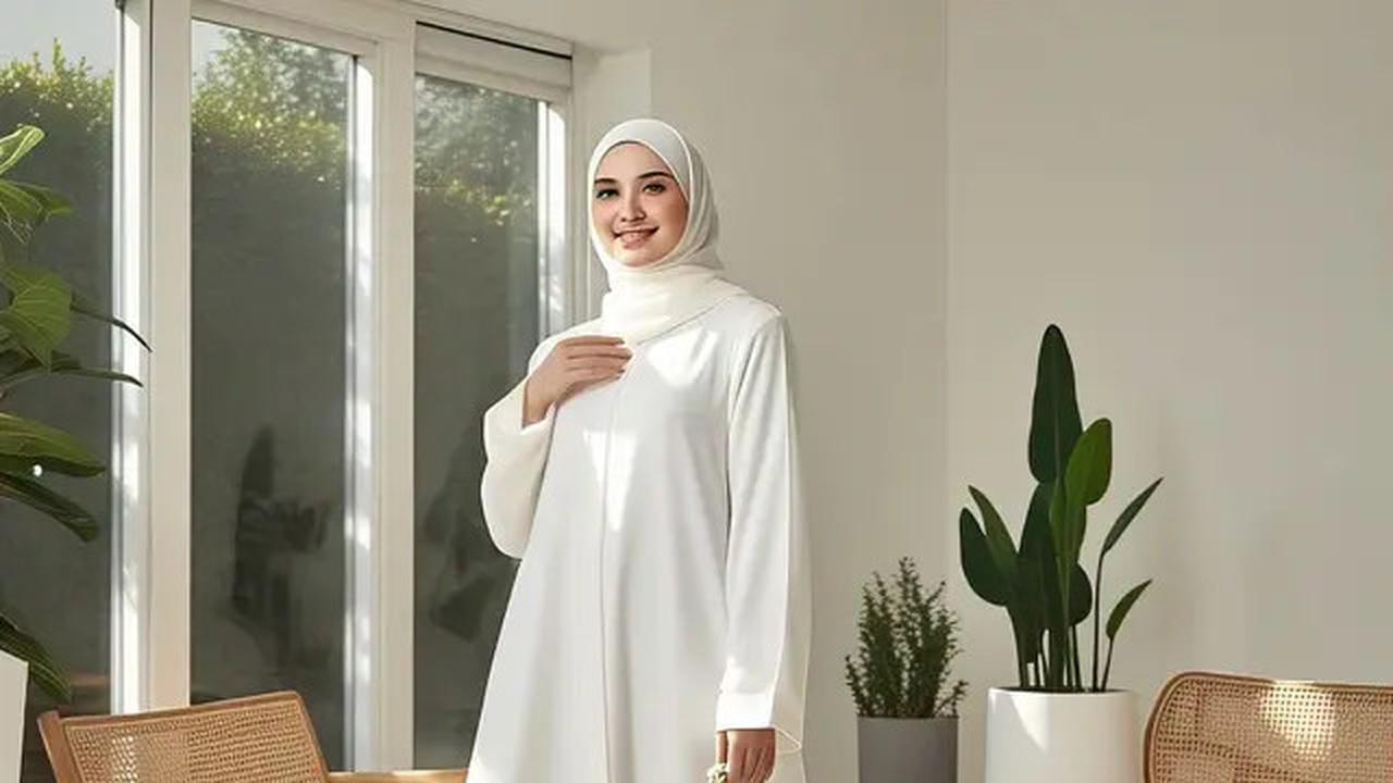 12 Model Busana Muslimah 1 Warna yang Lagi Tren di 2025, Tampilan Simpel tapi Elegan