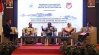 Deputi bidang pengembangan sumber daya perpustakaan Perpusnas Adin Bondar menjadi narasumber pada Rakernis Perpustakaan dan Kearsipan Provinsi Sulteng di Hotel Estrella, Kab, Banggai. (Liputan6.com/ Ist)