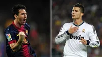 Lionel Messi dan Cristiano Ronaldo (LLUIS GENE / FILES / AFP)