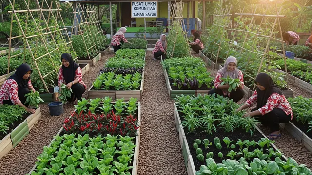 Ide Kebun Sayur untuk Ibu-ibu Komunitas UMKM/Gemini AI