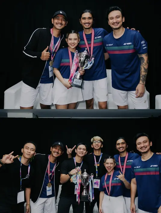 T-Shirt bernuansa biru terlihat oversized saat dikenakan, namun tetap jadikan penampilan Ziva memesona.  [Foto: Instagram/ Ziva Magnolya]