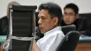 Seorang saksi memberikan kesaksiannya saat menjalani sidang lanjutan dengan terdakwa SDA di Pengadilan Tipikor, Jakarta, Rabu (7/10/2015). Dalam sidang tersebut JPU KPK menghadirkan empat saksi dari Kementerian Agama. (Liputan6.com/Andrian M Tunay)