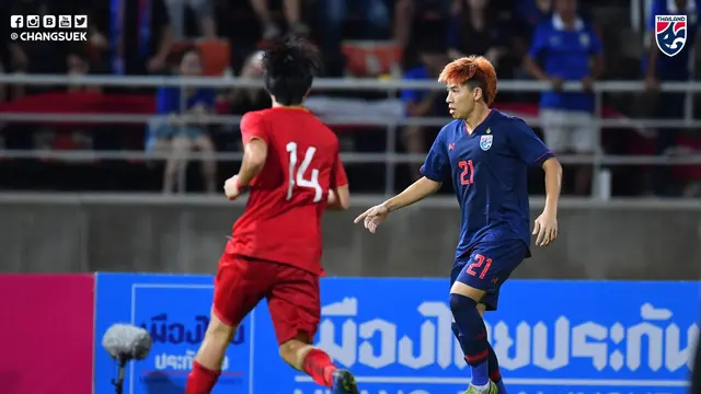 Gelandang Timnas Thailand, Siwakorn Tiatrakul.