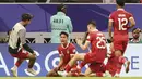 Marselino Ferdinan menjadi pemain yang paling menonjol di Timnas Indonesia saat melawan Irak. Selain menjadi pencetak gol satu-satunya bagi skuad Garuda, Marselino juga mampu merepotkan bek lawan dan tergolong garang dalam berupaya memotong alur serangan lawan. Ia tercatat melepas tujuh tekel pada laga ini. (AP Photo/Hussein Sayed)