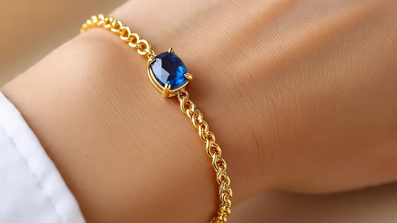 Model Gelang Emas Rantai 5 Gram dengan Permata