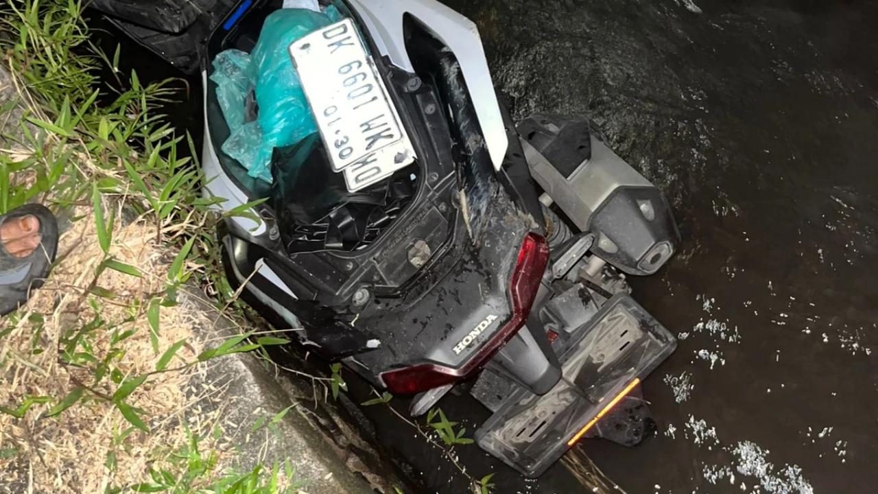 Usai Beraksi, Pelaku Begal Paha di Bali Malah Kena Apes  Nyungsep ke Irigasi dan Patah Tulang