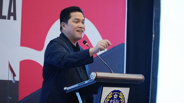 Ketua PSSI, Erick Thohir dalam Sarasehan Sepak Bola.