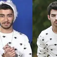 Joe mengenakan baju hangat dengan gambar mata ini pada tahun 2013, dan Zayn juga mengenakan pakaian yang sama saat dalam masa promosi untuk One Direction. Gigi Hadid sepertinya sudah memperlihatkan tipenya. (via dailymail.co.uk)