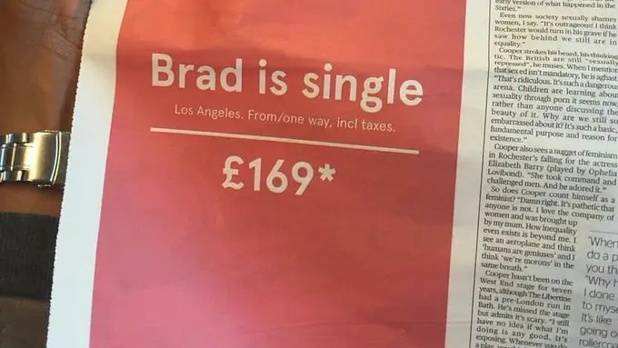 [Bintang] Iklan Jasa Penerbangan dan Produk 'Brangelina' Ini Bikin Ngakak