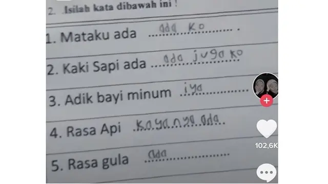 6 Jawaban Polos Anak SD di Soal Ujian, Bikin Guru Senyum Tipis