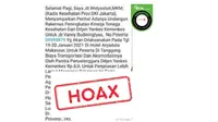 Cek Fakta: Hoaks Undangan Rakernas Catut Nama Dinkes DKI Jakarta