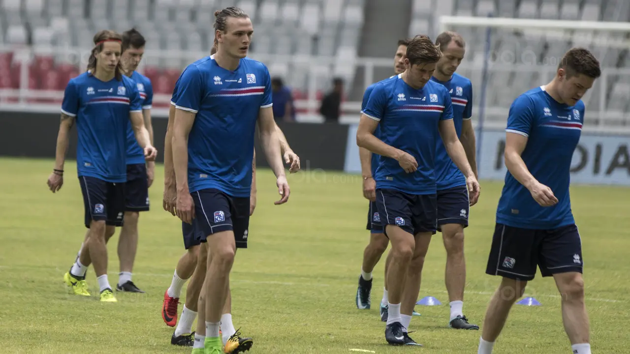 Latihan Timnas Islandia