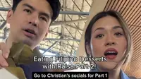 Raisa Andriana Ulas Jajanan Khas Filipina Bareng Christian Bautista di Manila, Ada yang Mirip Lupis. (Dok: TikTok @raisa6690)