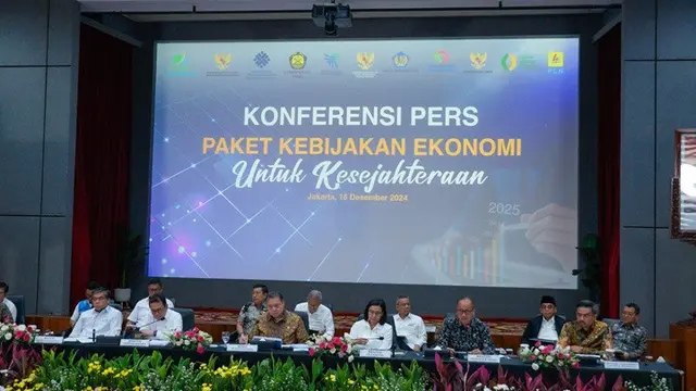 Konferensi pers paket kebijakan ekonomi untuk kesejahteraan, 18 Desember 2024. (Foto: Kemenperin)