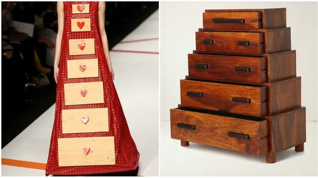 Pakaian Unik Jadikan Manusia Mirip Furnitur
