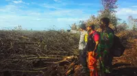 Sudah hampir sepekan Taman Wisata Alam (TWA) Sungai Dumai di Kelurahan Mundam, Kecamatan Medang Kampai, terbakar. (Liputan6.com/M Syukur)